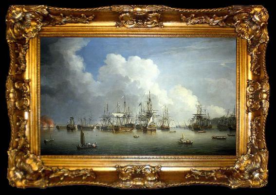 framed  Dominic Serres The Captured Spanish Fleet at Havana, August-September 1762, ta009-2